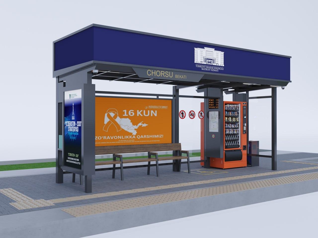 Poytaxtimizda “Aqlli bekatlar” joriy etiladi 🚌